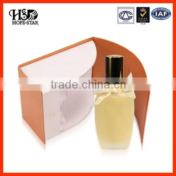 2016 customized special shape open well design perfume box