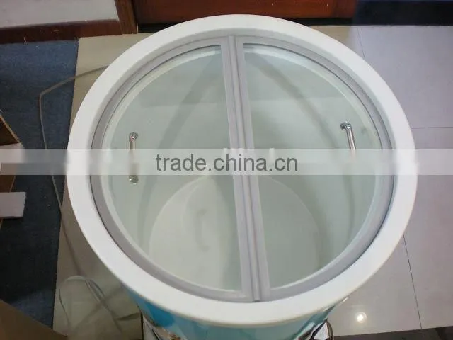 electric three wheels barrel fridge round cooler