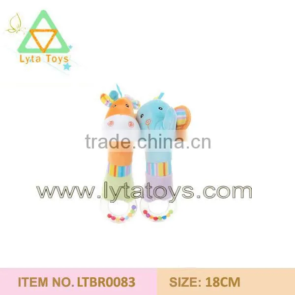 Stuffed Baby Rattles Velboa Fabric