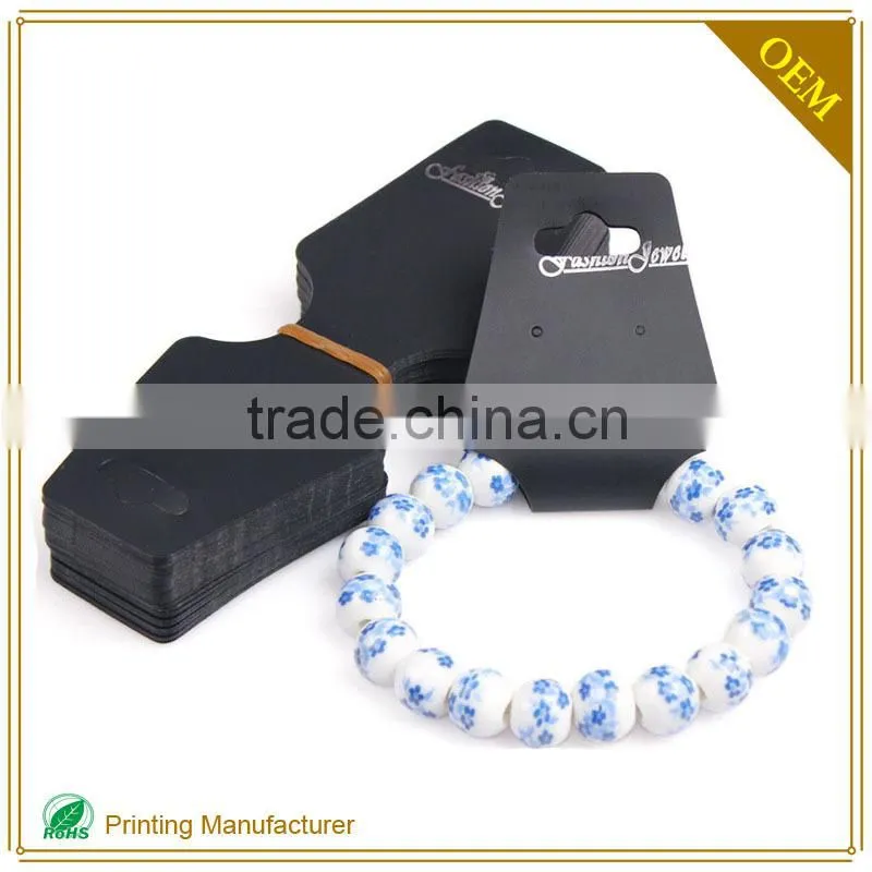 Custom Printed Folded Necklace Hanging Card Holder With Logo Print