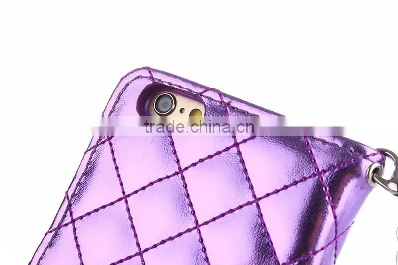 Luxury charm leather handbag wallet purse cover case for iphone6s