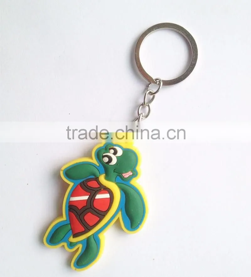 Funny Tortoise Shaped Promotion Gift Soft Rubber PVC Key chain Manufacture