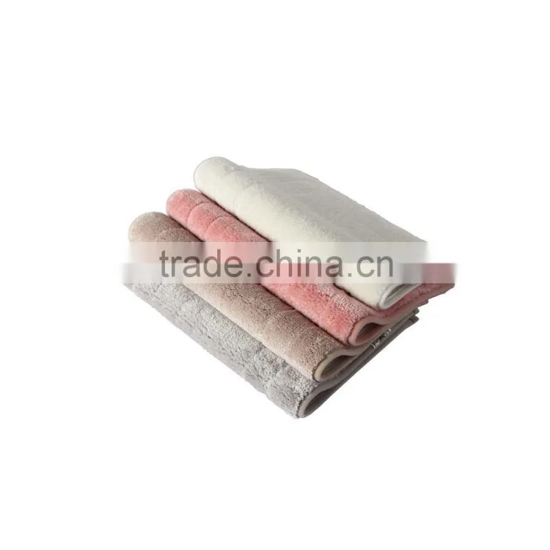 DADA Solid Color Microfiber Densely Shagge Bathroom Carpet Non-skid Mat