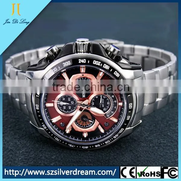 New trend fashion wristwatch high quality 316L stainless steel men quartz watch