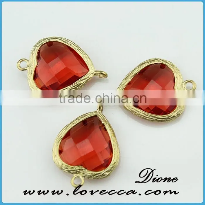100pcs puffy blue heart Acrylic Charm Pendants 13.85*14mm
