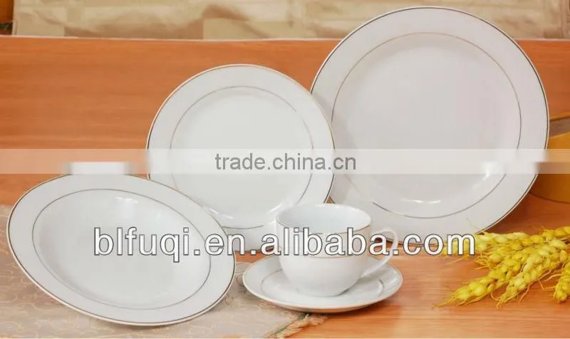 20/30pcs golden line dinner sets ceramic tableware