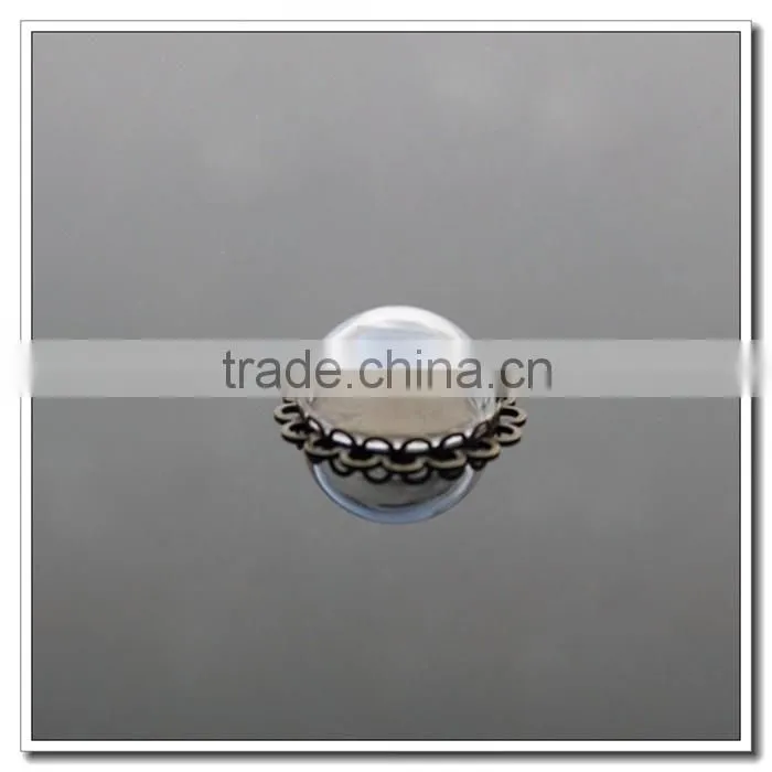 (25mm) Half sphere vials, transparent 25mm opening semi-sphere glass cover, 25mm diam necklace hanging clear glass bubble ball
