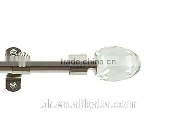 European Style Crystal Finial Curtain Rod