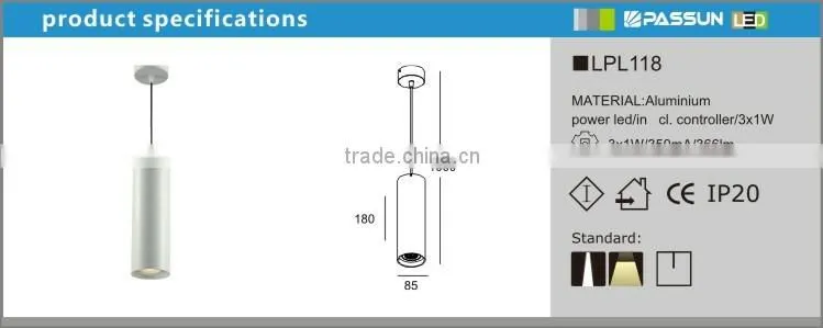 simple modern design led pendant light for hotel & restaurant & home
