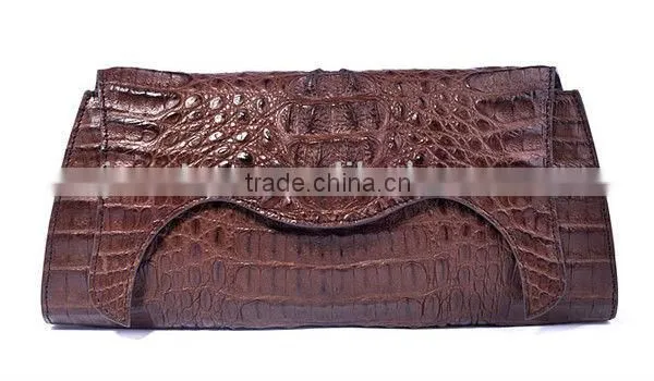real crocodile skin handbags genuine leather purse wholesale leather clutch bag