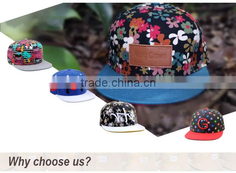 custom floral 5 panel hat blank wholesale