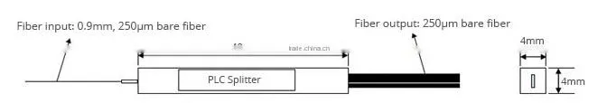 Mini Type Passive Fiber Optic 1x8 PLC Splitter