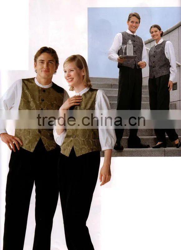 Customized hand made restaurant waiter uniform