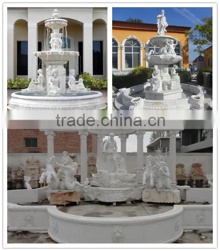 Large Egypt Beige Cream Nature Marble Fountain