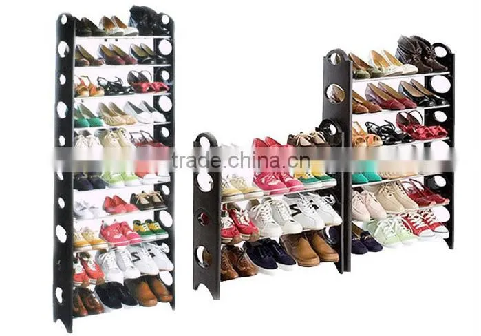 Great for large rooms or closet organization shoe storage shelves with Black color (FH-SR0064)