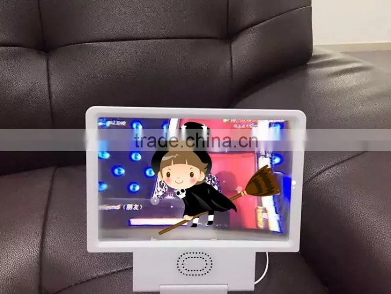Hot Portable Plastic 3D Enlarge Stand LCD LED screen cellphone mobile phone screen magnifier with holder ans speaker