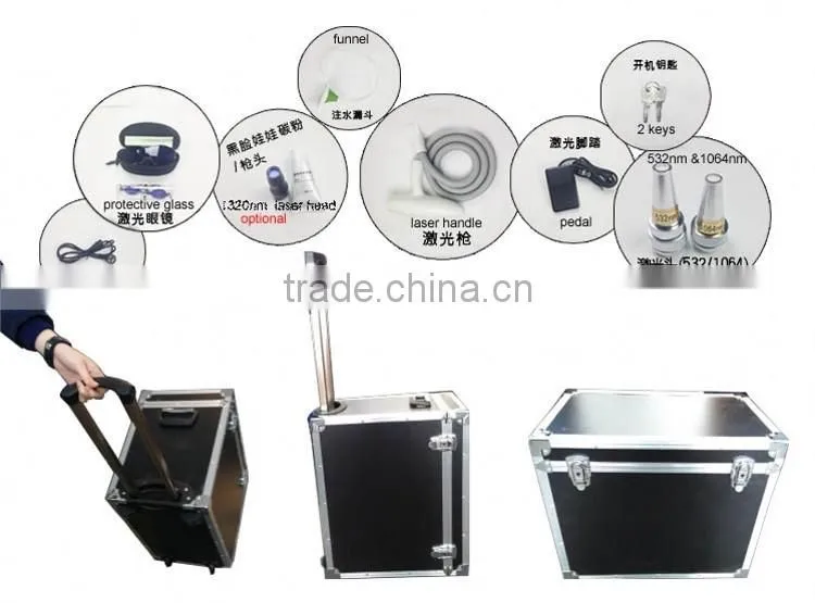 2000W big power q-switched nd:yag laser tattoo removal