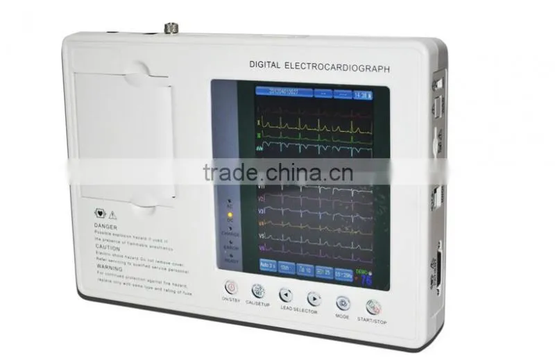3 channel 12 lead color Screen ECG EKG machine Electrocardiograph by Wholesale Price