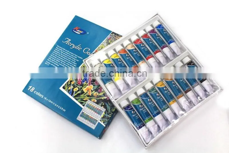 wholesale professional 18 color acrylic paint supplier