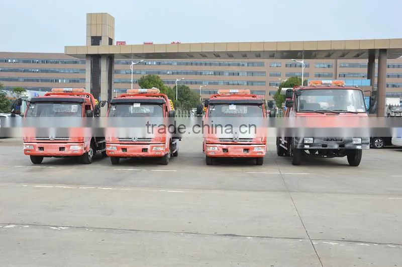 Dongfeng dlk flat wrecker truck 4X2 tow truck for sale
