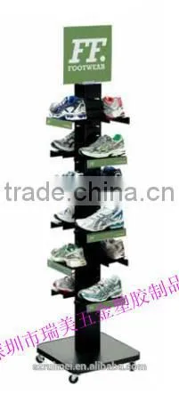 8 tier Floor Standing Removable Display Furniture for shoes retail