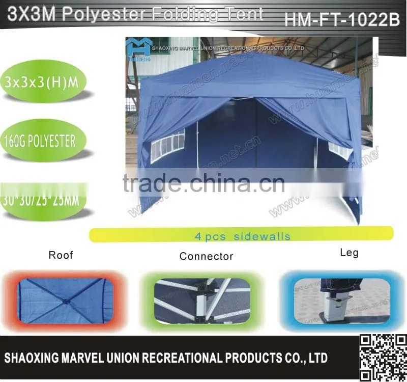 UV resistant Folding Canopy with Windows 3x3m