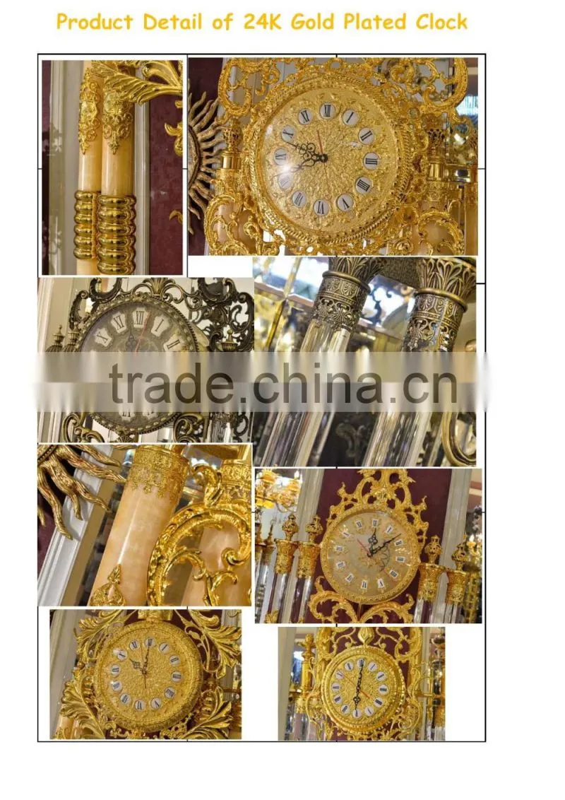 Vintage Copper Carved Floor Clock, Antique Bronze Ornate Rococo Style Floor Clock