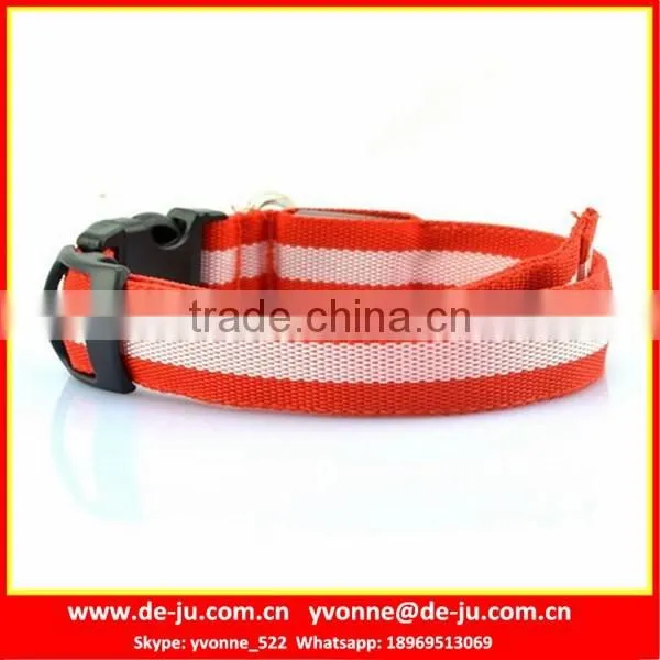 Wholesale Pink Strap Buckle LED Dog Collar Rechargeable