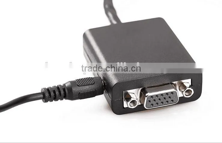 High Quality Hot Sale HD MI To VGA Converter With Audio Convex Head VGA Audio Converter Adapter Cable
