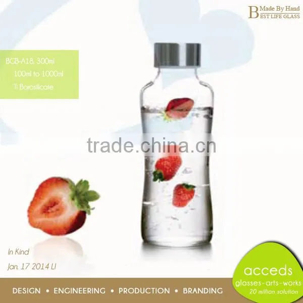 Different Types Custom Ti-Borosilicate Glass Beverage Bottle