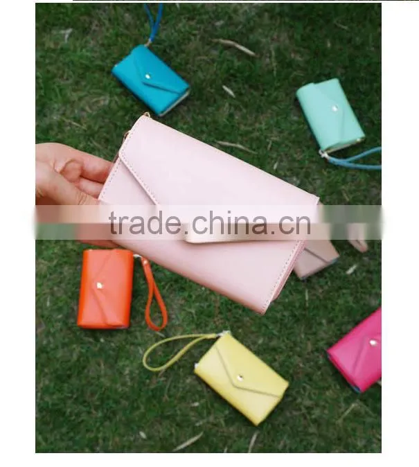 Crown smart pouch leather PU wallet case handbag for iPhone/Galaxy S/Smart Phone, comestic Jewelry bag