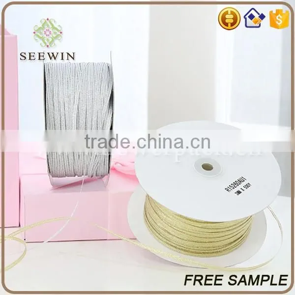 flower packing 3mm silver gold gift box ribbon