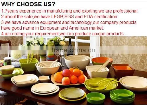 bio round bamboo fiber serving bowls