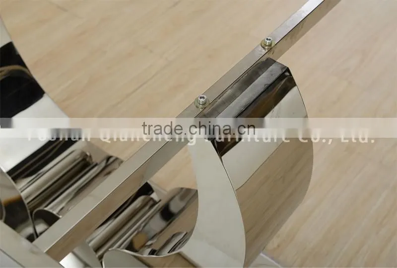 fancy designs marble top dining table stainless steel table