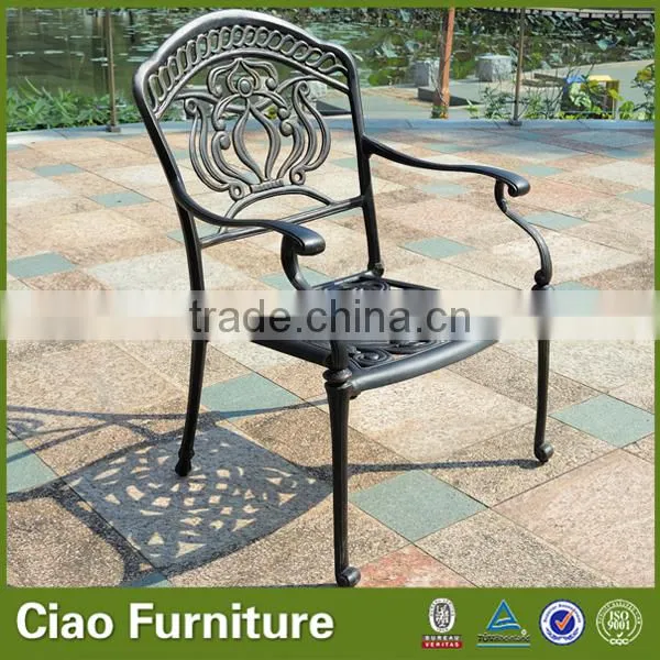 Bronze bbq roast table and chairs garden aluminium furniture