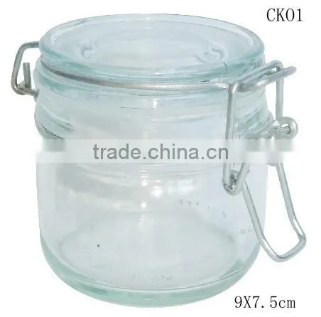 zibo clear sealing glass jam jar
