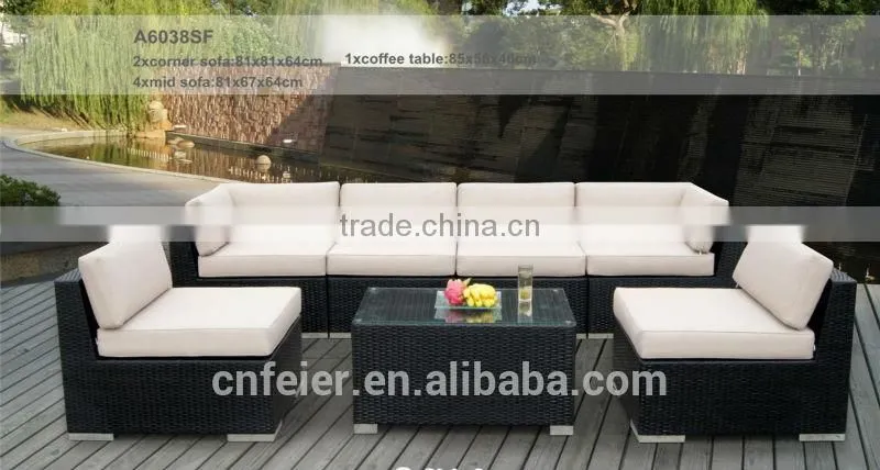 morden style wood plastic composite outdoor furniture sofa set
