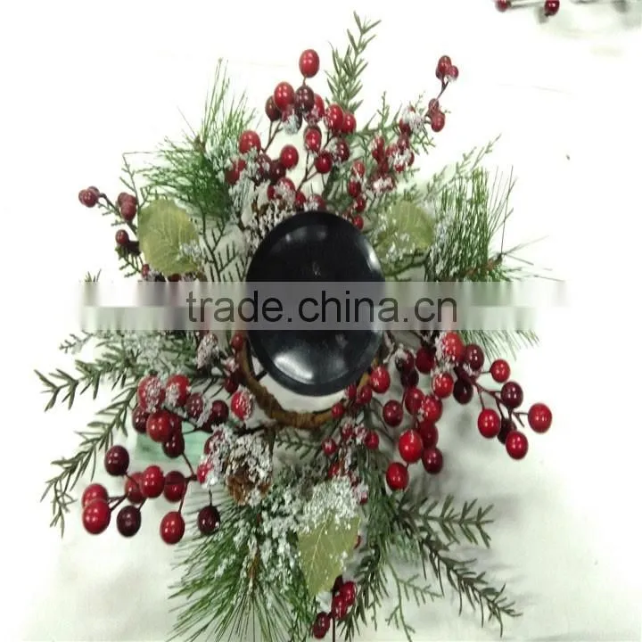 Factory direct sales christmas candle wreath decorative wreath