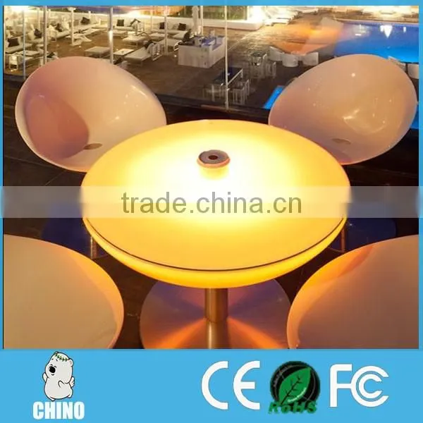 Indoor or outdoor remotel control Led tea table for coffee