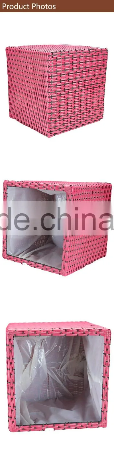 Plastic Rattan Basket Garden Planter Flower Pot