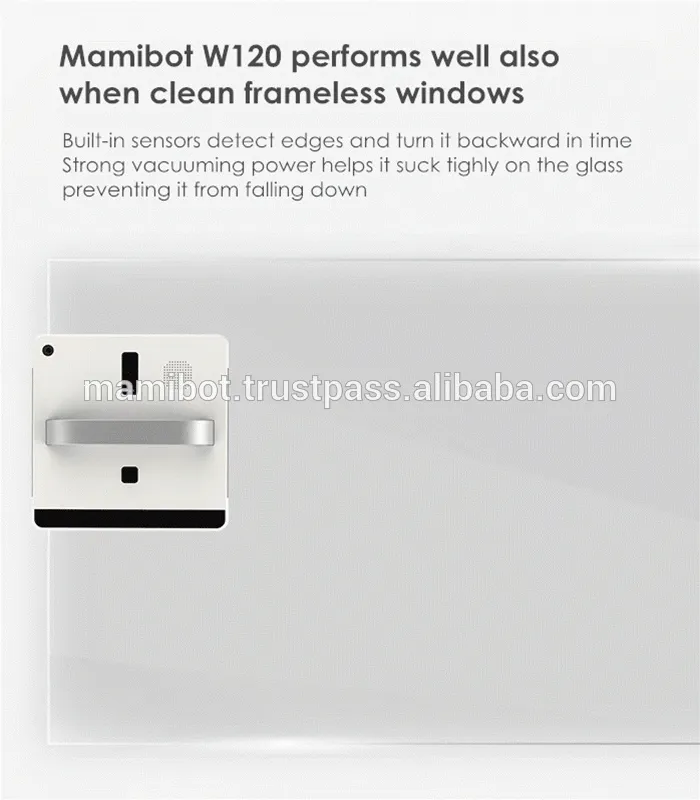2017 New Arrival Mobile App Control Anti-falling Robot Window Cleaner W120