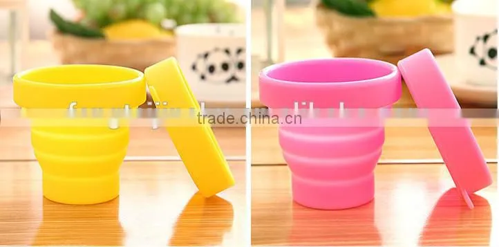 The Silicone Collapsible Outdoor Folding Cup Retractable Drinking Water Cup