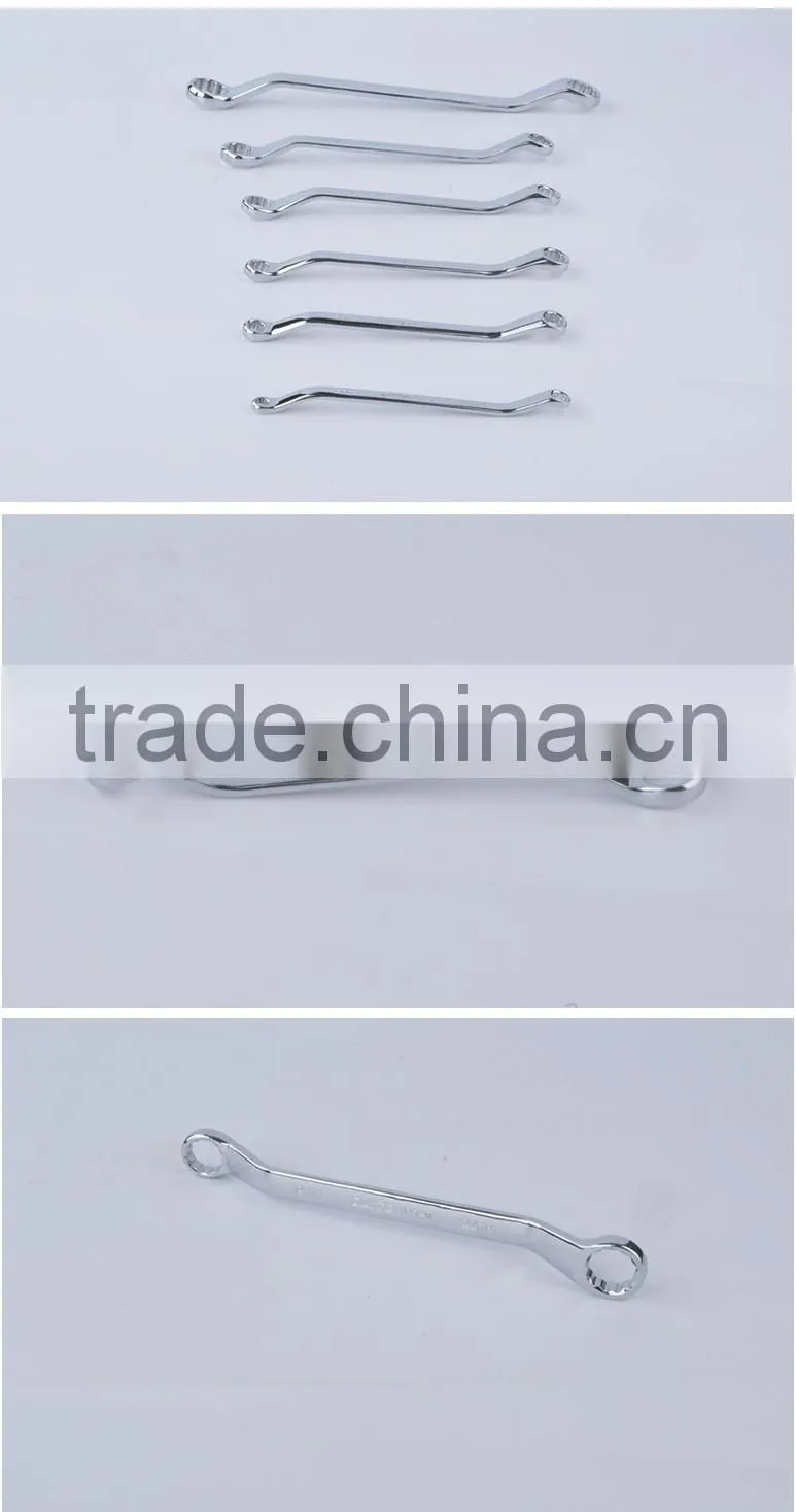 8pcs mirror surface double offset ring wrench set,8pcs anti-rust spaner wrench ring set ,8 pcs double ring wrench set
