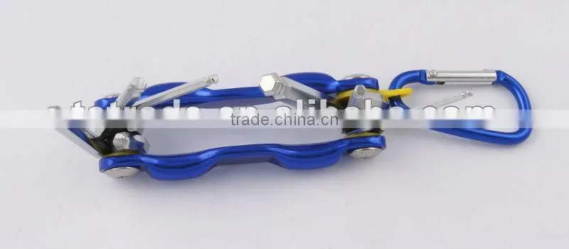 2014 new Stock pocket mini multi aluminium oxide promotion bike keychain tools 604-6A