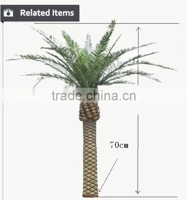 Buy artificial coconut tree trunk for hotel and building factory price big artificial tree
