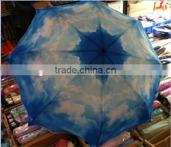 Blue Sky umbrella and white clouds umbrella