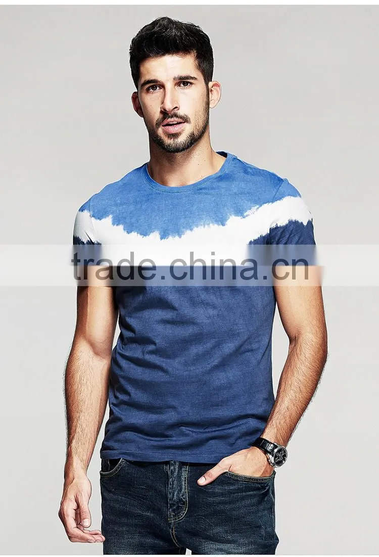 Men's Tie Dye T-shirt, cotton jesery T-shirt, customized logo t-shirt