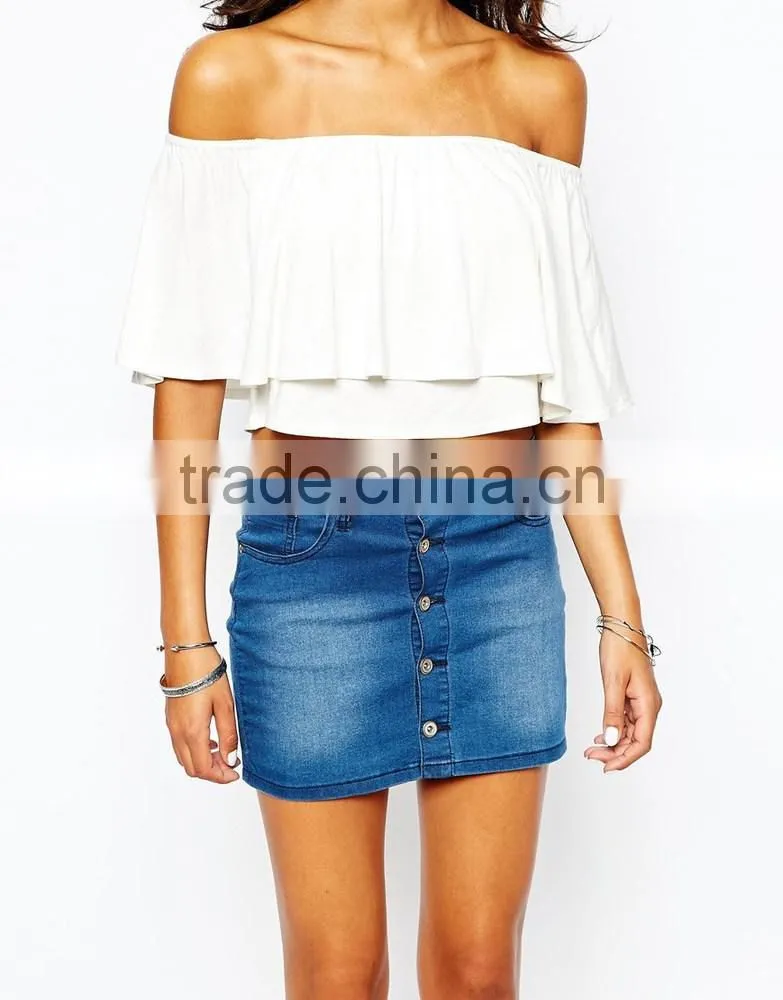 China factory OEM ODM 2015 new fashion customized Off The Shoulder Top and blouse