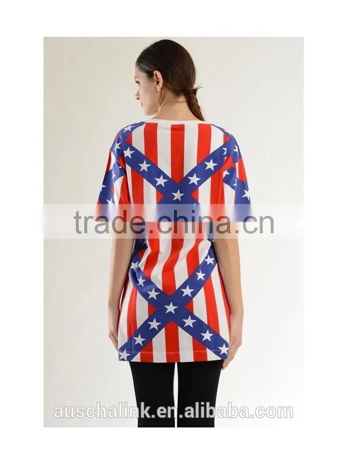 hot sale custom 100 combed cotton t-shirts with star printing
