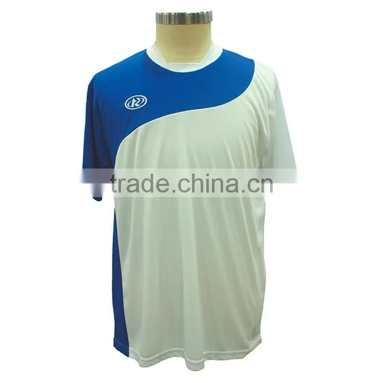 classic popular blue and white soccer uniforms